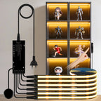 COB LED Strip Light Kit DC 12V Touch Dimmer Switch 100cm 200cm 300cm Warm White Neutral White Acoustic Panel Cabinet Shelf Decor