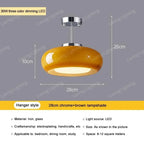 Vintage Glass LED Pendant Chandelier Gold Metal Single AC 90-260V Bedroom Dining Room