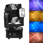 100W RGBW Moving Head Stage Light 8x10W 4-in-1 DMX 10/21CH 360° AC 90-240V 3.75kg