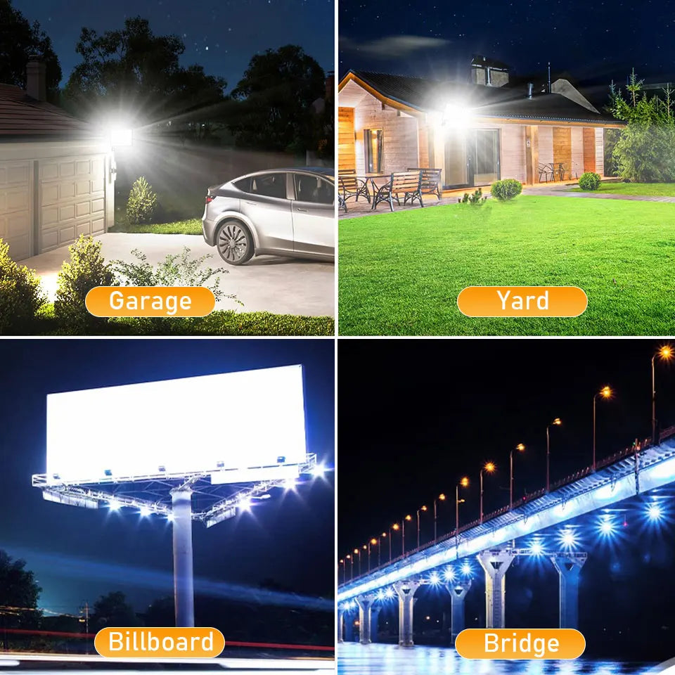 IP66 PIR Motion Sensor LED Flood Light 20W 30W 50W 70W 100W 150W 200W 300W Die Cast Aluminum 120 Degree AC 100-130V or 175-265V Garden