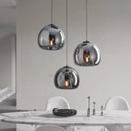 Modern Glass Ironware LED Pendant Chandelier 1 3 5 Heads 9-45W 3-Mode AC 90-240V