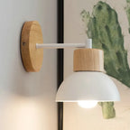 Nordic Wood Iron LED Wall Sconce E26 Single Head 40W Max Downlight AC 90-260V 15 x 19cm Bedroom Living Room Black White Bird Style