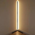 LED Corner Floor Lamp 16-20W DC 12V AC 100-240V 142cm 5050 120 LED Touch Switch Aluminum Iron Acrylic White Black Warm White Cool White Remote