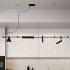 Nordic Designer LED Chandelier Pendant Light Black Iron Flush Mount Dining Room Kitchen Bar Table AC 90-260V