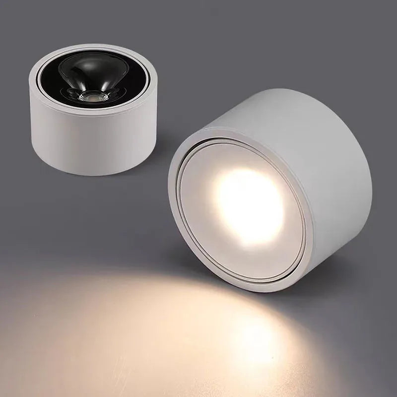 Adjustable COB LED Surface Mounted Spotlight 5W 7W 9W 12W 15W Dimmable 85-265V