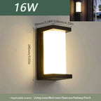 IP66 LED Outdoor Wall Light 16W 30W Radar Motion Sensor AC 85-265V Porch Garden Balcony