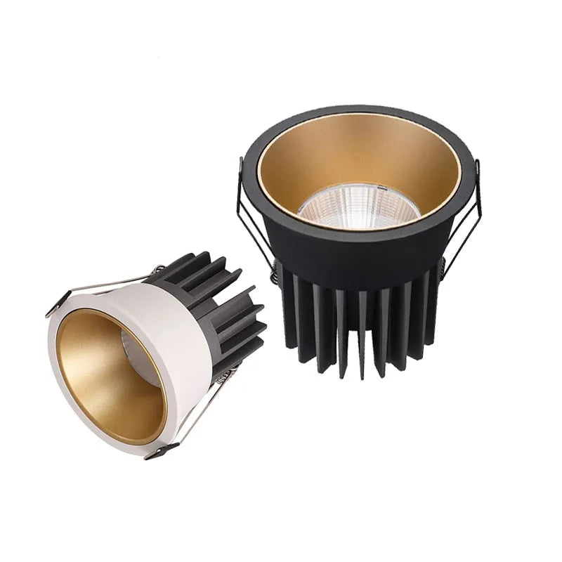 Dimmable COB LED Recessed Downlight 7W 10W 12W 15W 20W 24W Selectable Beam CRI 90+ 85-265V