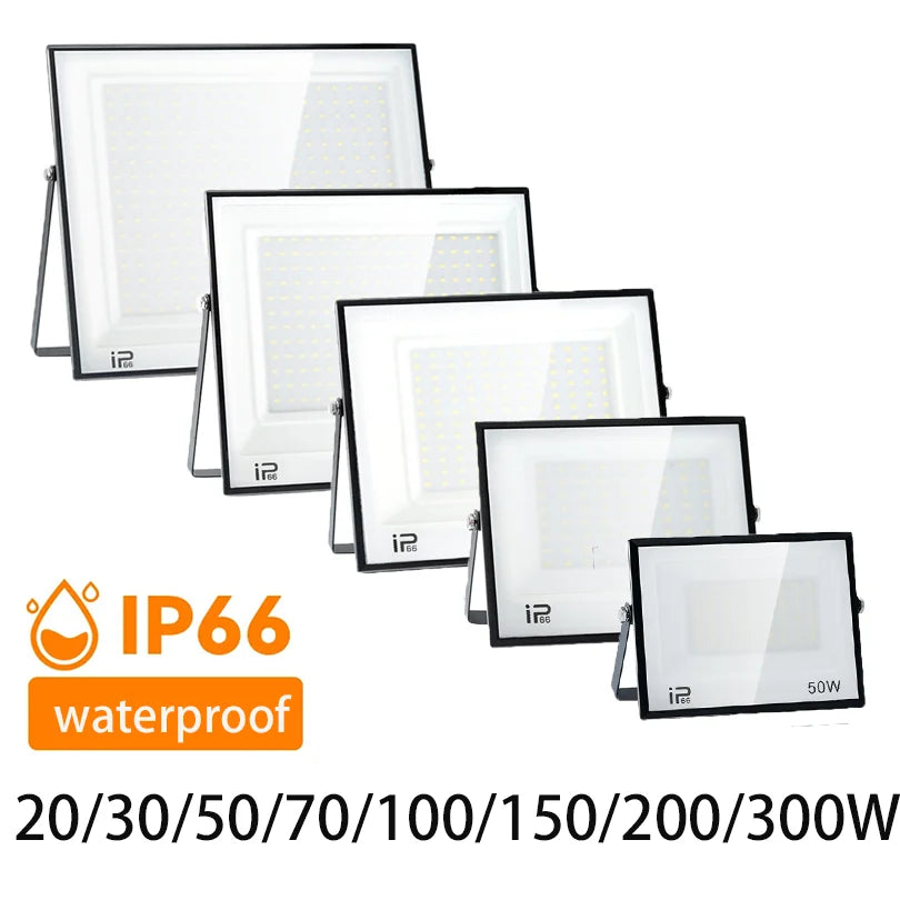 LED Flood Light 20W 30W 50W 100W 150W 200W 300W IP66 AC 100-130V 175-265V Warm Neutral Cool