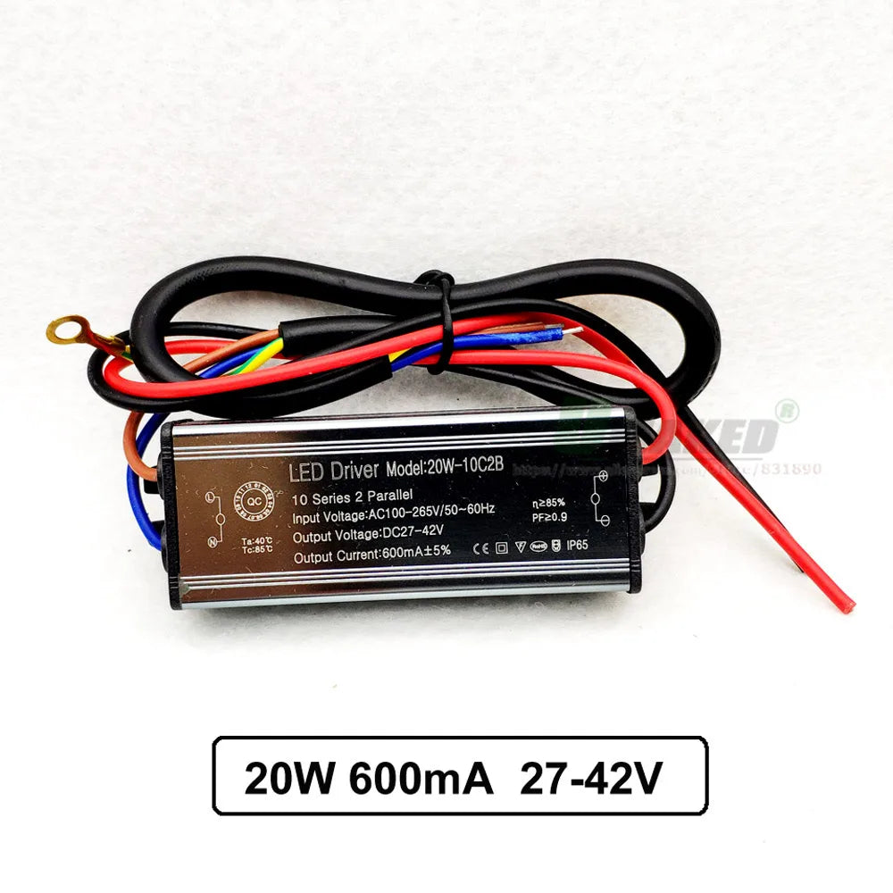 IP65 Waterproof LED Driver 10W 20W 30W 50W 60W 70W 80W 100W AC 85-265V DC 6-175V Floodlight