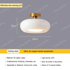 Vintage Glass LED Pendant Chandelier Gold Metal Single AC 90-260V Bedroom Dining Room