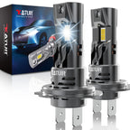 KaTur H1 H3 H4 H7 H8 H11 9005 9012 LED Headlight Bulb 6500K 360° Plug-Play 12V 2 Pack