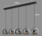 Modern Glass Ironware LED Pendant Chandelier 1 3 5 Heads 9-45W 3-Mode AC 90-240V