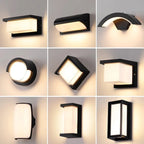 20W IP65 LED Outdoor Wall Lamp Radar Motion Sensor 3-6m AC 85-265V Black Porch Garden
