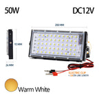 DC 12V LED Portable Flood Light 50W 100W Battery Clip 100lm/W CRI 85+ Camping Emergency Lamp