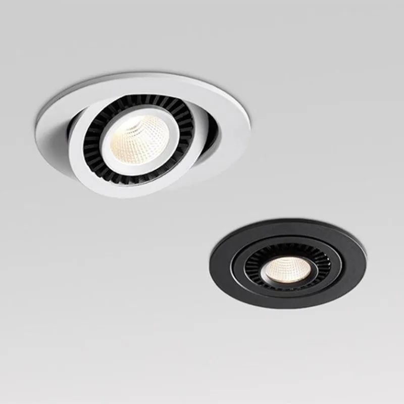 Dimmable 360-Degree Rotating COB LED Recessed Downlight 7W 9W 12W 15W 20W 24W 85-265V