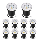 4-Pack IP66 LED Underground Buried Light 5W 10W 15W AC 85-265V DC 12V CRI 80+ Garden Path