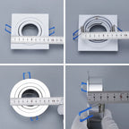 5-Pack Adjustable GU10 MR16 Spotlight Mounting Frame 80-85mm Cutout Black White Silver 5W LED