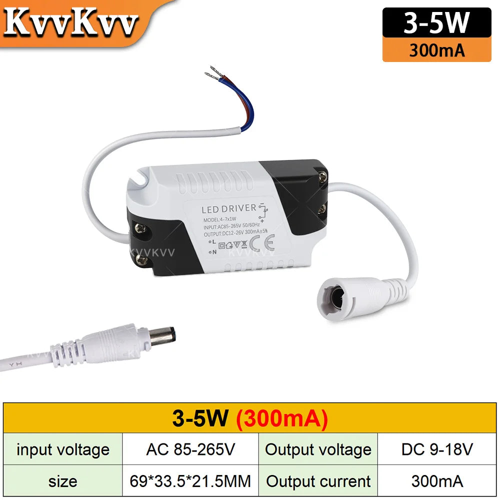 Non-Isolated LED Driver 300mA 600mA 900mA 1500mA 1-50W AC 85-265V DC 3-135V Constant Current