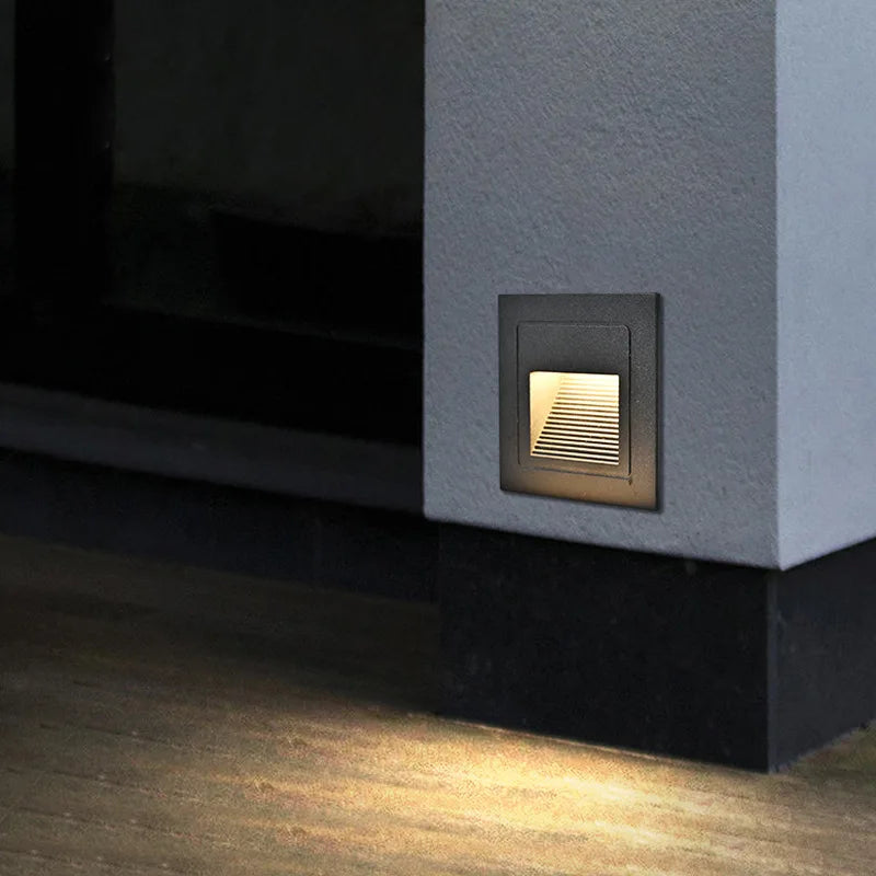3W IP65 LED Stair Step Wall Lamp 100lm/W AC 85-265V White Black Gray Warm Natural Cool