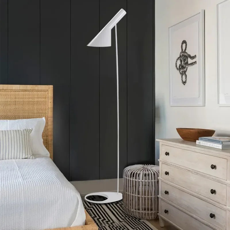 Nordic AJ Style LED Floor Lamp Metal Iron Painted Button Switch E26 Single Head AC 90-260V Living Room Foyer 21 to 30W