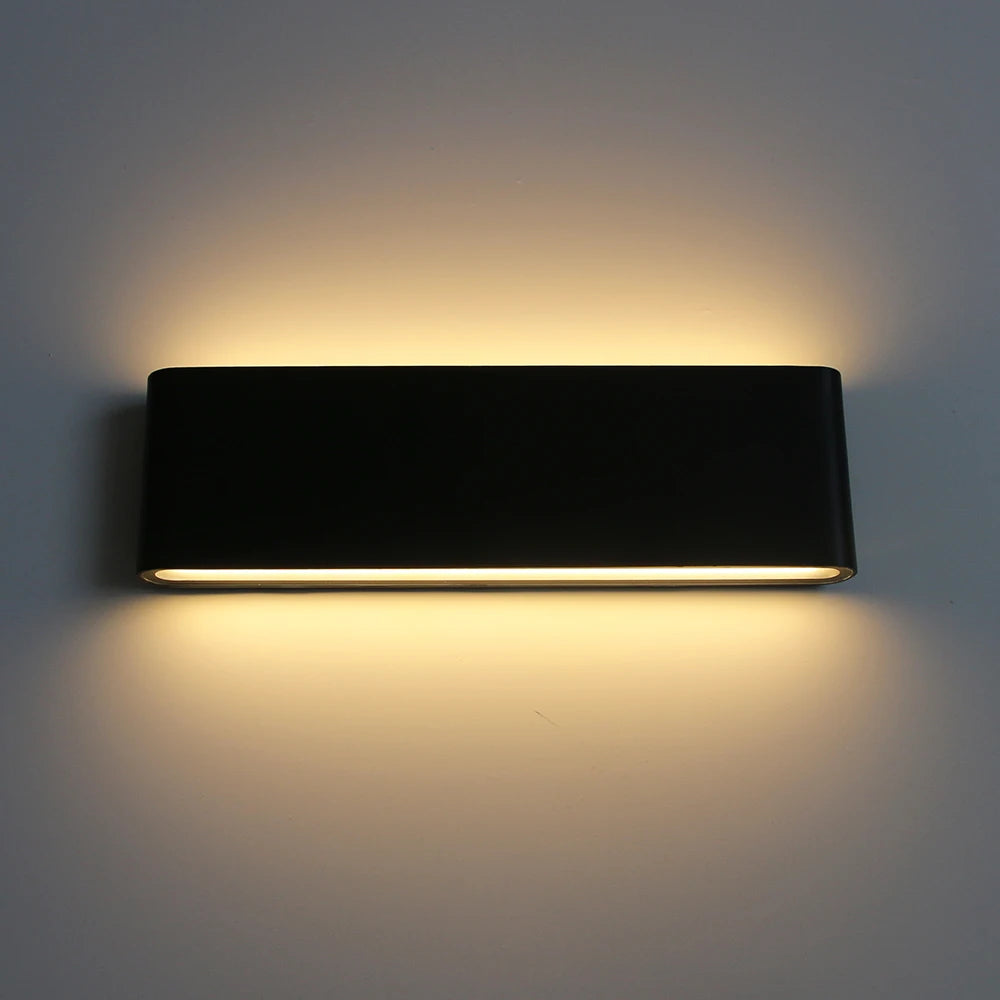 IP65 LED Outdoor Wall Lamp 6W 12W Baked Aluminum Warm White Cool White AC 85-265V Black White Grey Balcony Garden Exterior Sconce