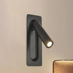 Recessed LED Reading Wall Lamp 3W 35 Degree USB 5V 2.1A Charging Port Toggle Switch Aluminum 80 x 40 x 185mm AC 85-265V Bedroom Hotel Black Copper