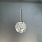 Nordic Glass Ball Pendant Light D15 20 25cm G4 Clear Glass Iron White Black Gold AC 90-260V