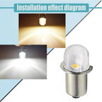 P13.5S LED Flashlight Replacement Bulb 0.5W DC 6V 12V 120 Degree SMD 2835 Warm White 3000K Cool White 6000K 50000 Hours Torch Upgrade