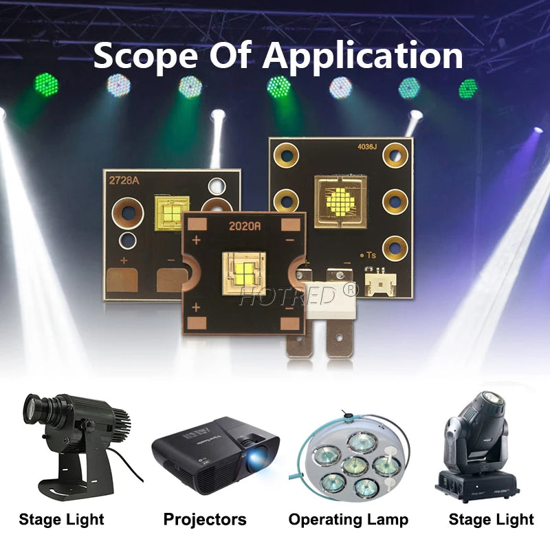 OSRAM High-Power LED Chip 40W 60W 80W 150W 200W 300W 400W Cold White 7000-9000K Copper