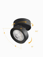 Foldable COB LED Surface Mounted Spotlight 7W 10W 15W Adjustable Brushed Nickel 85-265V