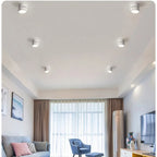 Dimmable COB LED Ceiling Downlight 7W 12W 15W Single or Double Head Die Cast Aluminum CRI 92 10 20 or 30 Degree Knob Switch AC 85-265V