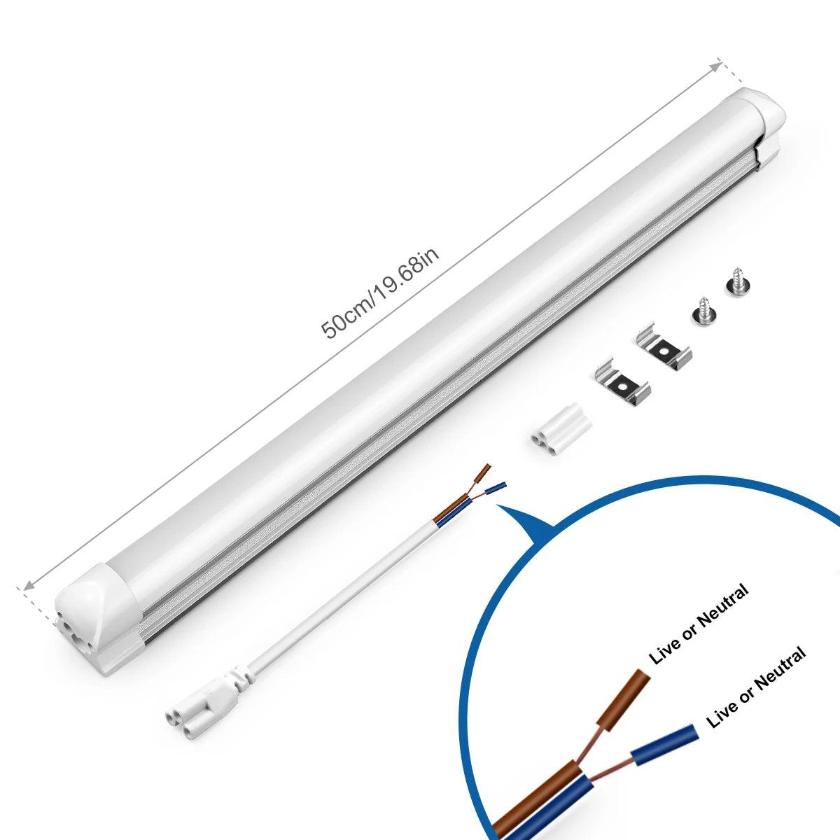 T5 T8 LED Tube 15W 25W 50cm SMD2835 CRI 80+ Warm Neutral Cool White 85-265V