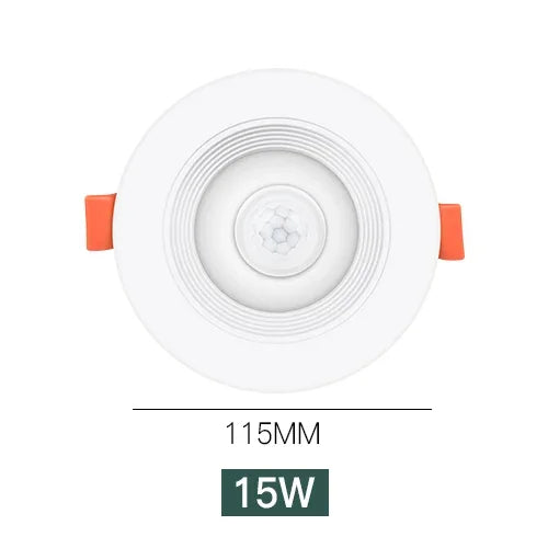 PIR Motion Sensor LED Recessed Downlight 5W 10W 15W 20W SMD 2835 CRI 85 AC 85-265V Auto On Off Corridor Hallway Stair Ceiling Spot