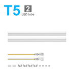 T5 T8 LED Tube 50cm 15W 25W SMD2835 170° CRI 80+ AC 85-265V Warm Neutral Cool White