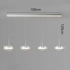 Modern Multi-Head Glass Pendant Light 1 3 4 Heads 5-60W Ironware Dimmable AC 90-265V