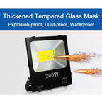 LED Flood Light 10W 20W 30W 50W 70W 100W 200W IP66 180° Cool White AC 110-240V Aluminum
