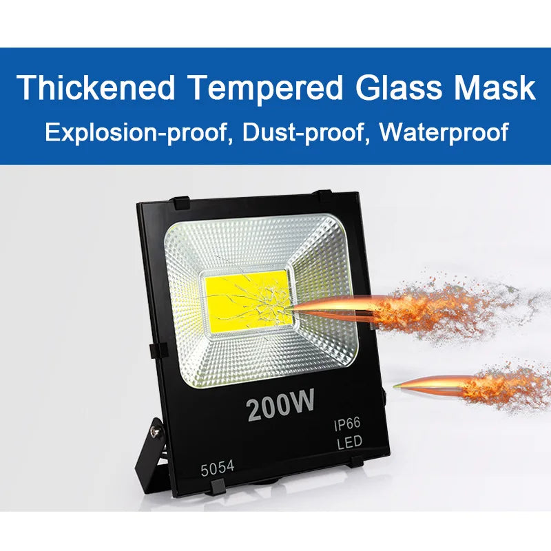 LED Flood Light 10W 20W 30W 50W 70W 100W 200W IP66 180° Cool White AC 110-240V Aluminum