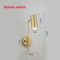 Modern Rotatable LED Wall Lamp Iron Plated E26 Single Head Knob Switch Up and Down AC 90-260V Bedroom Living Room Foyer