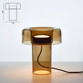 Mid-Century Mushroom Glass Table Lamp E26 E27 26x20cm Brown Green Gray CRI 90+ AC 110-240V