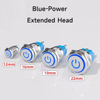 IP65 LED Illuminated Metal Push Button Switch 12mm 16mm 19mm 22mm 1-3A Momentary Latching 5 Colors