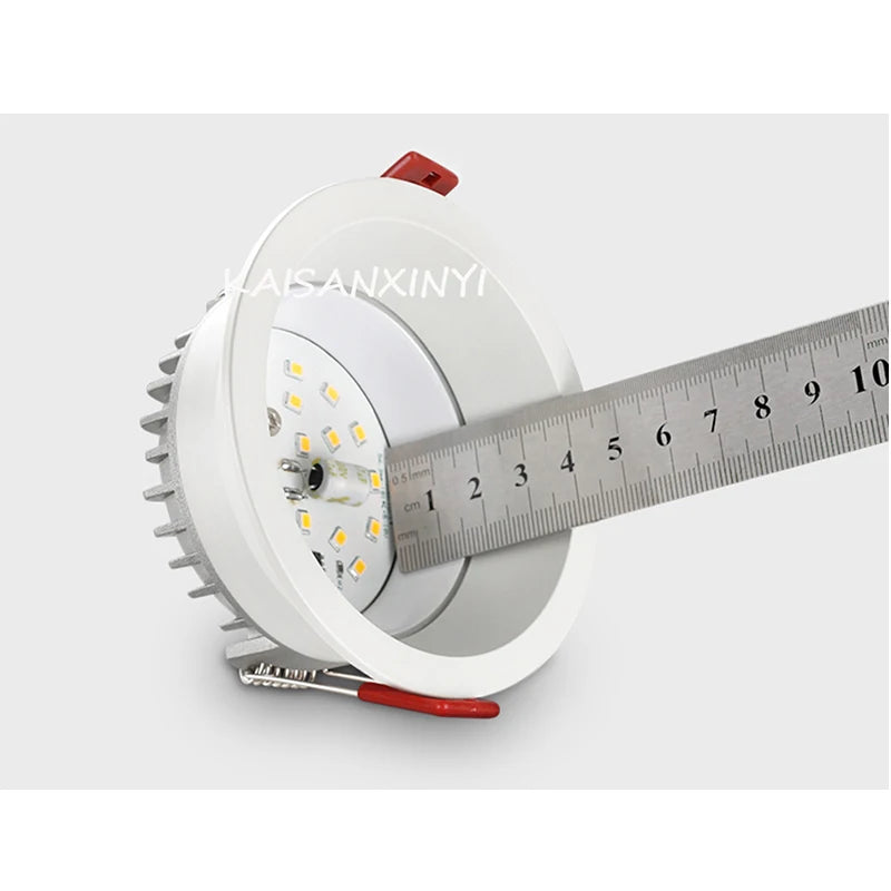 Anti-Glare COB LED Recessed Ceiling Downlight 5W 7W 9W 12W Aluminum CREE Chip