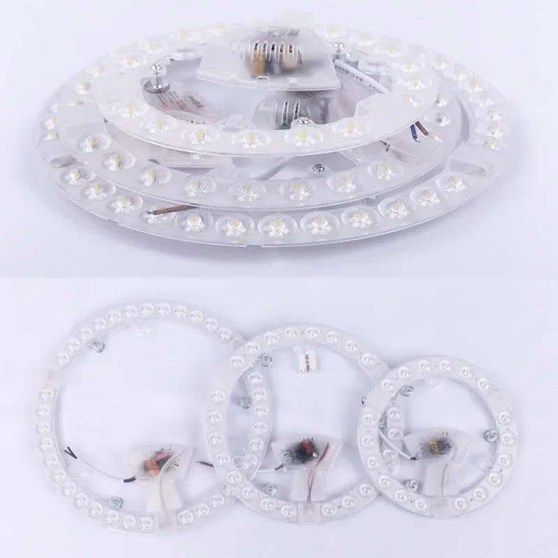 Round LED Panel Ceiling Light 12W 18W 24W 36W Aluminum PC White Light AC110-220V