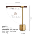 Foldable Wood Grain LED Table Lamp 40x45cm 7W Built-In Strip AC 90-260V US EU UK Plug