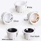 Dimmable LED Recessed Downlight 9W 12W 15W 18W 21W 120° 110lm/W AC 85-265V 3-Color