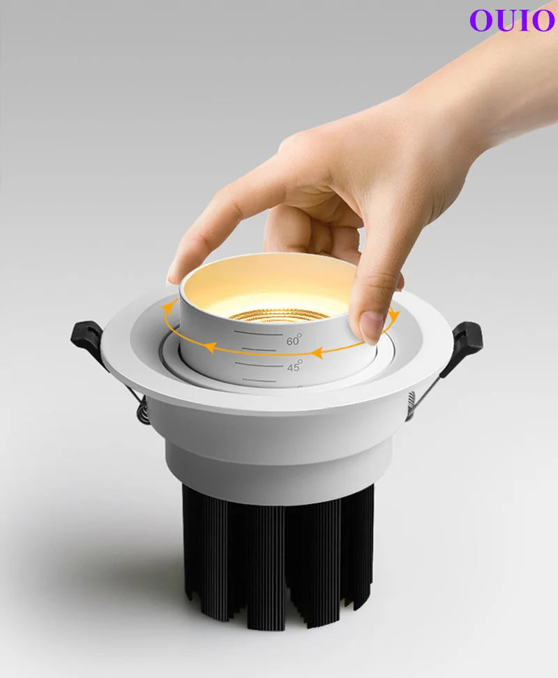 Adjustable Beam COB LED Recessed Downlight Spotlight