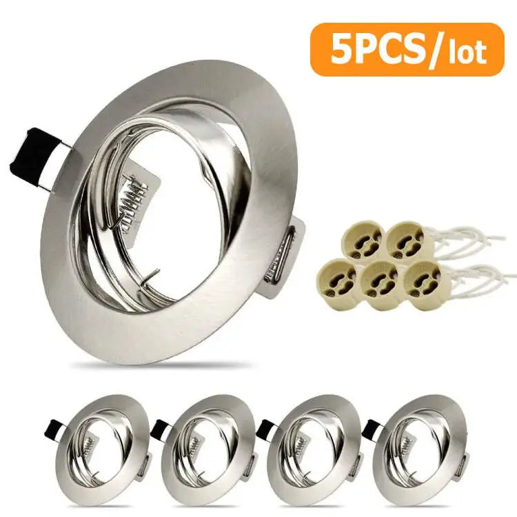 Recessed Ceiling Downlight Housing Frame 50mm Cutout for GU10 GU5.3 MR16 Spotlight Bulbs