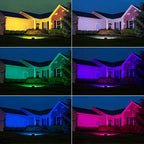 RGB LED Flood Light 20W 30W 50W 100W IP68 120° 24-Key Remote Memory Function AC 110-240V
