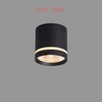 Dimmable COB LED Cylinder Ceiling Downlight 5W 7W 9W 12W 15W 18W Forged Aluminum Knob Switch 45 Degree Adjustable AC 110-220V