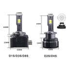 D1S D2S D3S D4S D5S D8S LED Headlight 30000lm 70W 30-CSP IP68 Canbus DC 12-24V 2-Pack