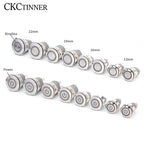CKCTINNER Stainless Steel LED Push Button Switch 12 16 19 22mm Self-Lock Self-Reset NO NC